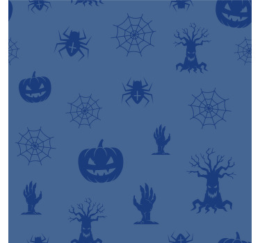 青いハロウィンキャラクターハロウィンコースター - TENSTICKERS