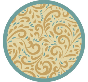Hand drawn floral pattern vintage coaster - TenStickers