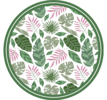 Posavasos moderno Plantas de jardín minimalista tropical - TenVinilo