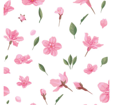 Vesiväri pastellin vaaleanpunaiset kukat modernit lasinaluset - Tenstickers