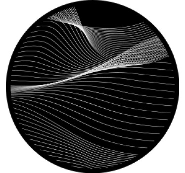 3d abstract black wave modern coaster - TenStickers
