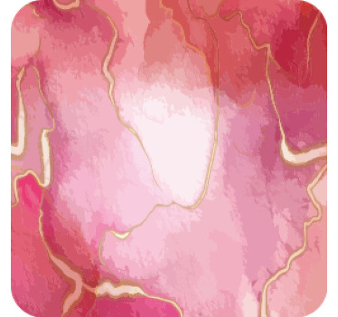 Pink and gold marble effect modern coaster - TenStickers