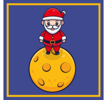 Julenissen på månen underlag jul - Tenstickers