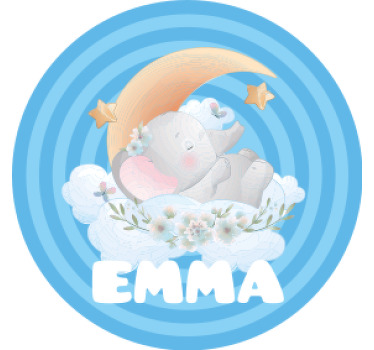 Aranyos állatok elefánt név alátétek - TenStickers