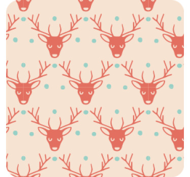 Rødrein mønster underlag jul - Tenstickers