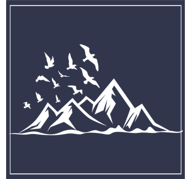 Posavasos moderno Montañas de color sólido - TenVinilo