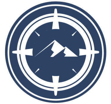 Apvalus kompasas su moderniais Padėkliukai - „Tenstickers“