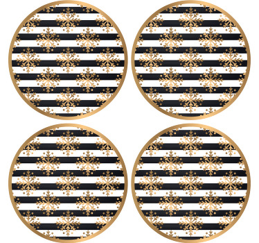 χρυσές νιφάδες χιονιού για το χριστουγεννιάτικο τουρνουά - TenStickers