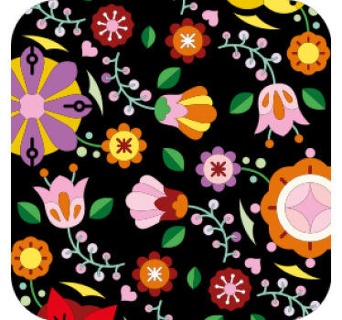 Untersetzer Vintage Polnische folklore-muster - TenStickers