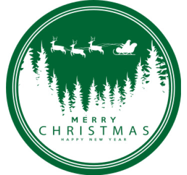 Posavasos navideño Feliz navidad con telones de fondo de navidad - TenVinilo