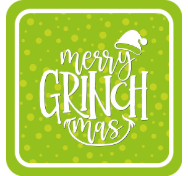 Posavasos navideño Diseño original feliz grinchmas - TenVinilo