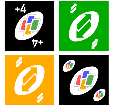 Unoカラーカードはオタクコースターをデザインします - TENSTICKERS