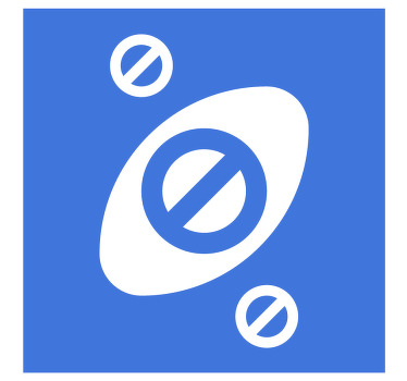 Uno card stop with blue color geek coasters - TenStickers