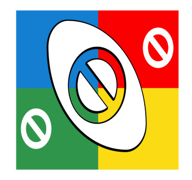 Flerfarget stopp unokort med fire deler underlag nerdete - Tenstickers