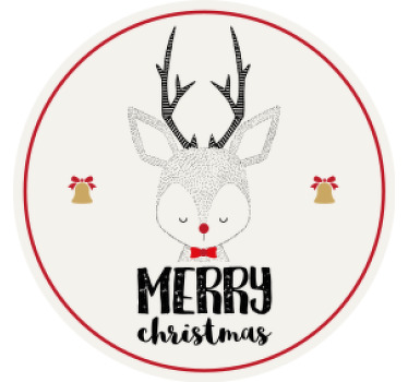 Podkładka pod kubek Wesołych Świąt z reniferami - TenStickers
