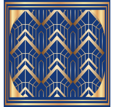 „art deco“ moderní metalická modrá dráha - TenStickers