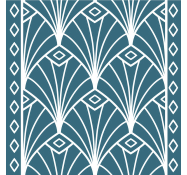 „art deco“ modrobílé oblouky moderní dráha - TenStickers