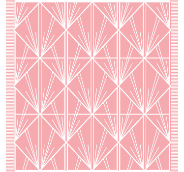 Dessous de verre moderne "art déco" rose et blanc - TenStickers