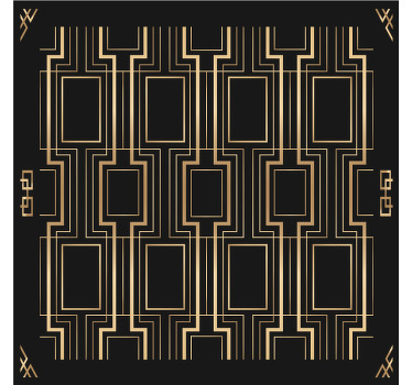 Arany és fekete deco mintás modern alátét - TenStickers