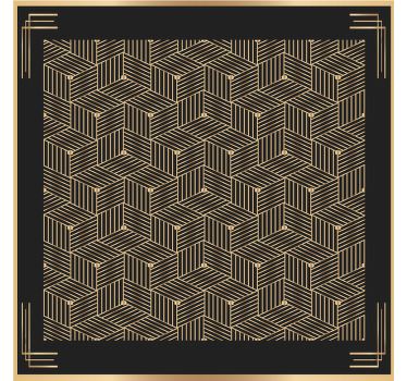 Dessous de verre moderne sticker déco géométrique doré - TenStickers