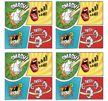 Posavasos vintage Cómic de superhéroe retro - TenVinilo