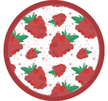 Jagode akvarel z madeži vzorec podstavka - TenStickers