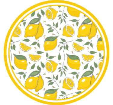 Citroner med gröna blad glasunderlägg - Tenstickers