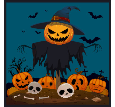 Skrämmande fågelskrämma glasunderlägg - Tenstickers