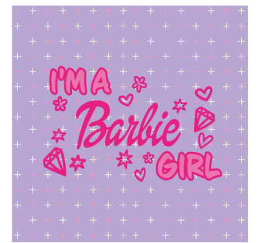 Jsem barbie dívka citát textové tácky - TenStickers