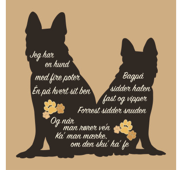 Citat- jeg har en hundetekniker - TenStickers