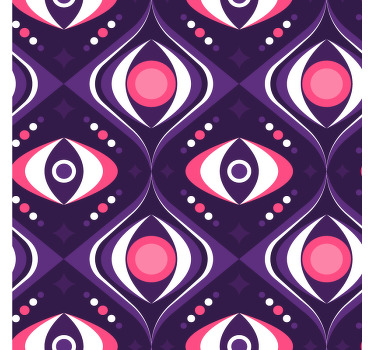 Bases para copos vintage Olheiras retro e ondas - TenStickers