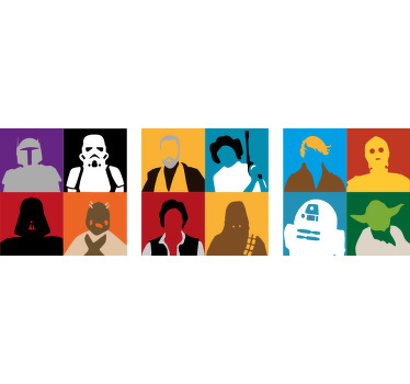 Untersetzer freak mit silhouetten ikonischer charaktere - TenStickers