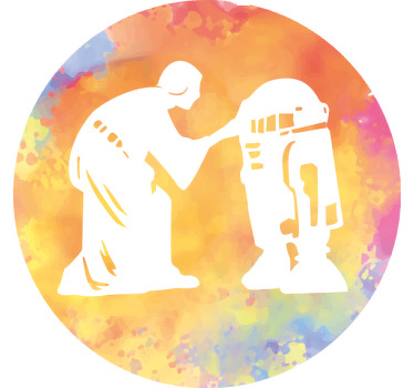 Dessous de verre geek silhouette d'interaction personnage - TenStickers