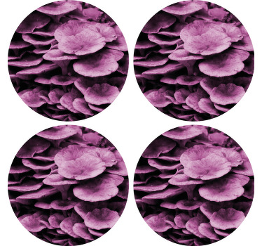 Untersetzer modern Rosa pilze kiemen - TenStickers
