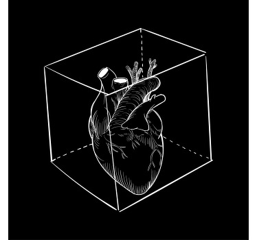 Captive modern heart modern coaster - TenStickers