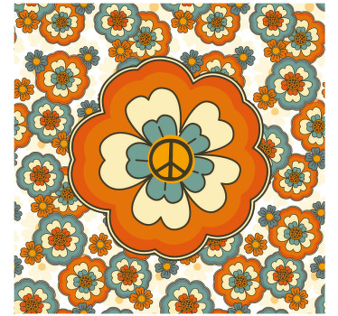 Narancsvirág béke szimbólum vintage alátét - TenStickers