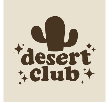 Desert club kaktus retro dizajn vintage coaster - TenStickers