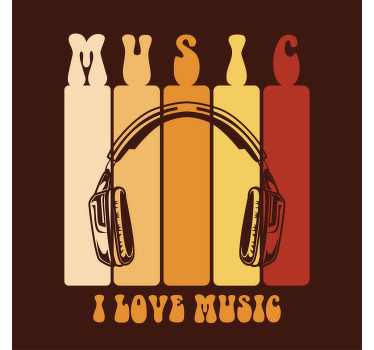 Posavasos vintage Me encanta el diseño retro de la música - TenVinilo