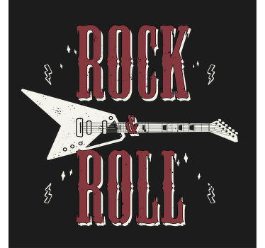 Posavasos vintage Rock n 'roll con diseño de guitarra - TenVinilo