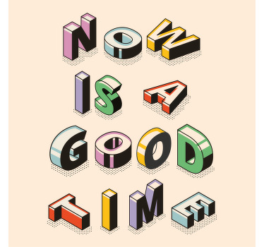 τώρα είναι μια καλή στιγμή vintage coaster - TenStickers