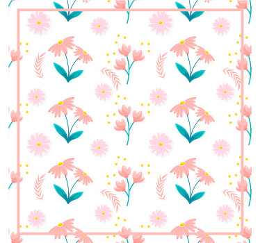 Tecknade små blommor fler glasunderlägg - Tenstickers