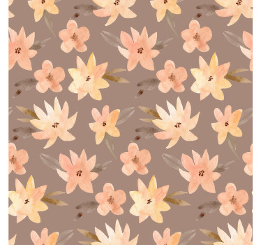 Aquarella blomster pastellfarger flere glassbrikke - Tenstickers