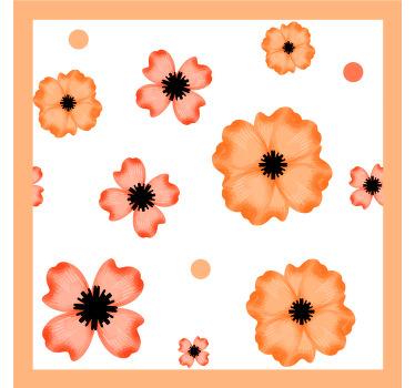 πορτοκαλί και ροζ μοτίβο aquarella περισσότερο σουβέρ - TenStickers