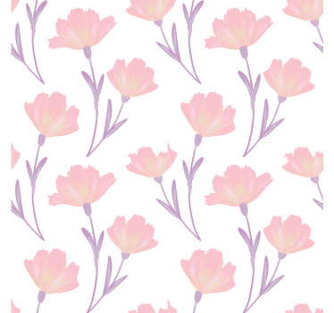 Rosa og lilla blomster flere glassbrikke - Tenstickers