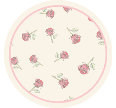 Romantiškas rožių rašto vintažinis padėkliukas - „Tenstickers“