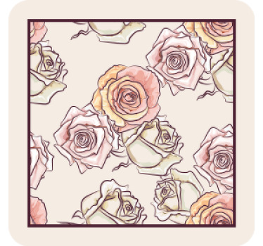Rožių raštas anglų stiliaus senoviniai padėkliukai - „Tenstickers“
