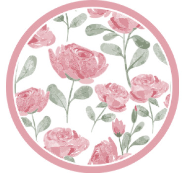 φυσικό τριαντάφυλλο vintage coaster - TenStickers