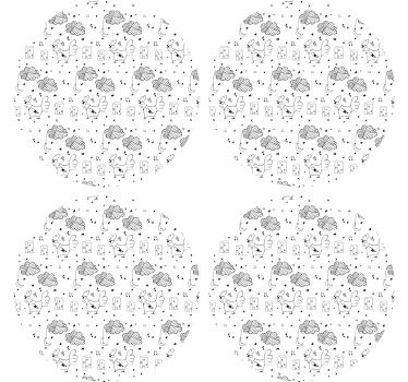 Personalisierte untersetzer im charmanten landhausstil - TenStickers