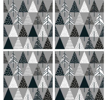 Minimalist ağaçlar İskandinav tarzı modern coaster - TenStickers