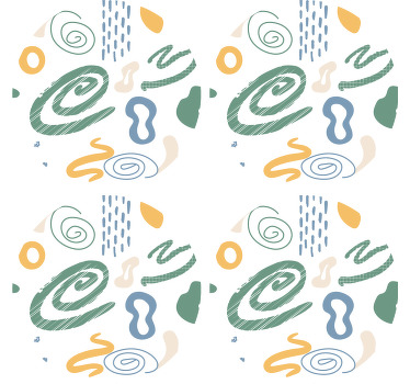 Posavasos moderno Patrón de texturas de pintura minimalista - TenVinilo